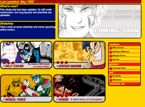 Comics Web page